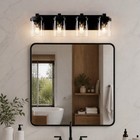 24  Vanity Light Modern Bathroom Mirror Led Wall Lamp Square Glass Shade Fixture