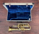 Elkhart Built By Buescher Cornet Model 56c Original Lined Hard Case Mouthpiece