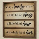 A Little Bit Of Family Wood Wall Plaque Natural  25 By 25 Inches