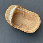 American Girl Doll Bitty Baby Lullaby Basket Moses Wicker Bassinet Blanket Pillo