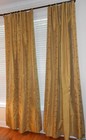 Robert Allen Custom Drapes Spring Blossom Embroidered Silk Floral Stripe 50 X 95
