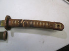 Wwii Army Officers Japanese Katana Samurai Sword   Scabbard Grooved Blade  t61