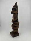 Signed Northwest Coast Native American Indian Totem Hand Carved By Raven