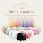 Shower Cap - Black Double-layer Waterproof Reusable Satin-lined For Women Men