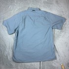 Exofficio Shirt Mens Large Air Strip Hiking Outdoor Short Sleeve Blue