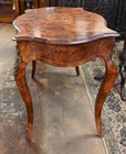 Victorian Centre Table Walnut Marquetry Inlaid 1860