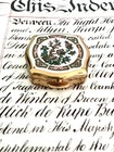 Vintage Stratton England Pill Box Gold Tone Beautiful Chinoiserie Style Design
