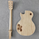 Diy Electric Guitar Kit Lp Custom Multi Binding Solid Mahogany Body Neck Set Nec