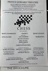 Abba-linked Chess Musical Brochure   Playbill Prince Edward Theatre London  fh 