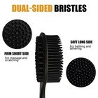 Long Handle Silicone Back Scrubber  Double Sided Bath Body Brush For Shower Men