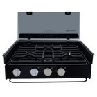 Recpro Suburban Rv 3-burner Propane Gas Cooktop W  Glass Cover 9000btu 12v Dc