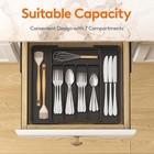 Expandable Silverware Organizer Bpa Free Plastic Cutlery Tray Kitchen Drawer
