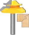 3pcs 45 Degree Lock Miter Router Bit Set 1 2  5 8  3 4  Cutting Height 1 4 shank