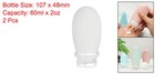 2pcs Silicone Squeeze Bottle 2oz Refillable Travel Bottles Clear