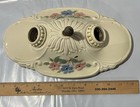 Porcelier Porcelain Floral Double Socket Ceiling Light Fixture Vintage