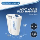 Gracious Living Easy Carry Flex 87 L Plastic Clothes Laundry Hamper  open Box 