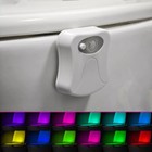2x 16colors Toilet Bowl Led Night Light Motion Activated Sensor Seat Lamp G79c