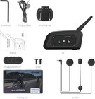 V6 Bluetooth  Intercom Headset For 2 Riders 800m Motorcycling Skiing Climbing