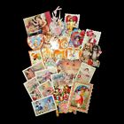 Vintage   Vtg Inspired  Valentines Day Lot Cards Postcards Diecuts Postcard Book