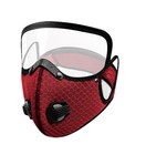 Lightweight Cycling Face Mask With Eye Shield Breathing Valve Replaceable Fil   