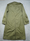 Vtg Military Jacket Mens Small Olive Us Army M-1950 Trench Over Coat Og 107 50s