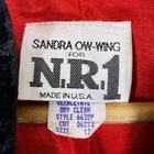 Vtg Nr1 Sandra Ow-wing Sz Large Crushed Velvet Black Jacket Zip Vampire Retro L