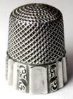 Antique Ketcham   Mcdougall Sterling Silver Thimble  Chased Panels  C1880s