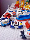 69 Vtg Fisher Price Geo Trax Boats  Cars  Construction  City Vehicles  Signs Ect