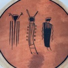 Taos Pueblo Three Spirit Ceremonial Drum Vintage 1993