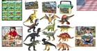 12-pc Dinosaur Toy Set Kids Educational Figures With Book Prehistoric Play