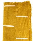 Earthy Mustard Bogolan Mali Mud Cloth Minimalist Design African Yellow Cotton