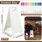 2 Pack A Frame Sandwich Board Sign With White Dry Erase Surface Double Sided    