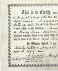 Antique Original 1859  pre Civil War  Marriage Certificate - Syracuse  Ny