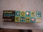 Vintage 1968 Creative Playthings 28 Wooden Picture Dominos With Box