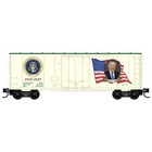New  Micro Trains 40    Standard Box Car Donald J  Trump Presidential Car  N Scale