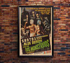 Santo And The Blue Demon Vs The Monsters - Lucha Wrestling Horror Movie Poster