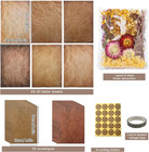 40pcs Vintage Writing Paper And 20 Envelopes Set With Dried Flowers   Tape   Sea