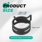 5pcs Spring Band Type Hose Clamps 24mm Silicone Vacuum Pipe Clip  Black