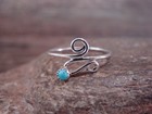 Navajo Indian Sterling Silver   Turquoise Ring By Yazzie - Size 5