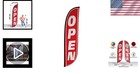 Feather Flag Banner 12 Feet Tall Open Red   White Advertising Sign