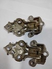 Vintage Antique Ornate Cast Brass Oak Ice Box Door Hinge Flush Mount