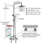 Wall Mount Bathroom Shower Faucet Set 8  Rainfall Head Hand Shower Mixer Tap