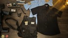 Xs Black Police Uniform  With Accessories Holster Swat Costume Halloween Playset