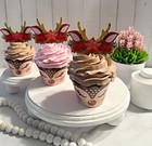 Dezicakes Fake Cupcakes  Artificial Food Christmas Boy   Girl Reindeer Set Of 3