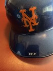 Game Used Worn New York Mets Blue Batting Helmet Mike Pelfrey Mlb Hologram Nice 