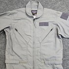 Gibson   Barnes Flight Suit Mens 42t Gray Utility Coveralls Jumpsuit Made In Usa