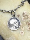 Original Hand Carved Hobo Nickel By Brendan Davidson Skull Skeleton
