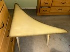 Vintage Mid Century Modern Corner Large Tall Filler Boomerang Table Triangle