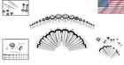 Antiallergenic 36-piece Ear Gauges Kit - Surgical Steel Tapers   Push Backs