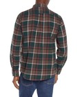 Eddie Bauer Cotton Flannel Shirt Mocha Overland Plaid Sz Xl  Long Sleeve New
